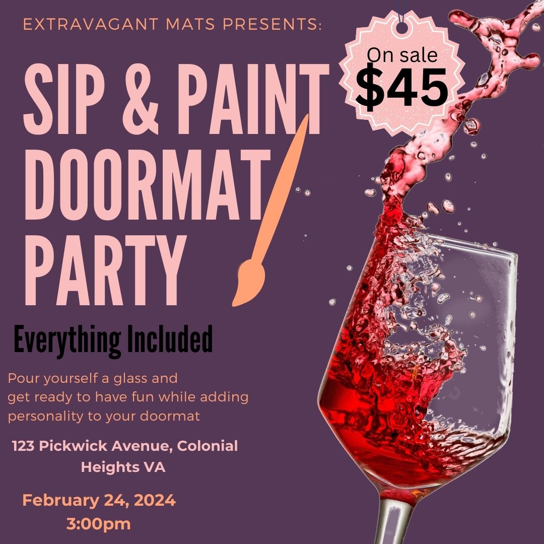 Extravagant Mats Sip And Paint Doormat Party